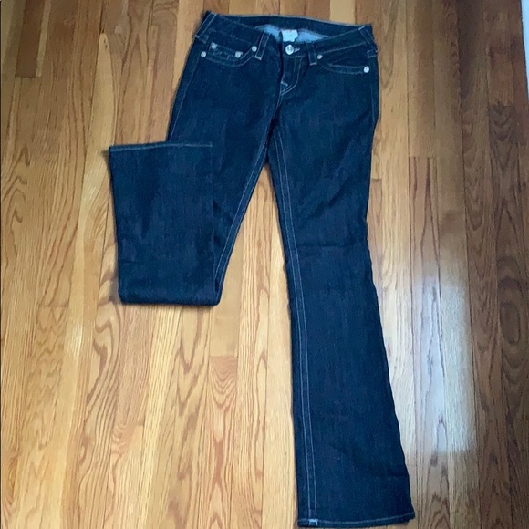 True Religion Boot Cut Jeans w/Swarovski Crystal - Picture 1 of 4